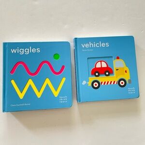 Interactive Blue Vehicle and Wiggle Books for Kids